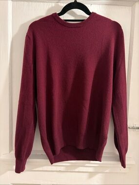 Ralph Lauren Men's Crewneck Sweater in Deep Burgundy